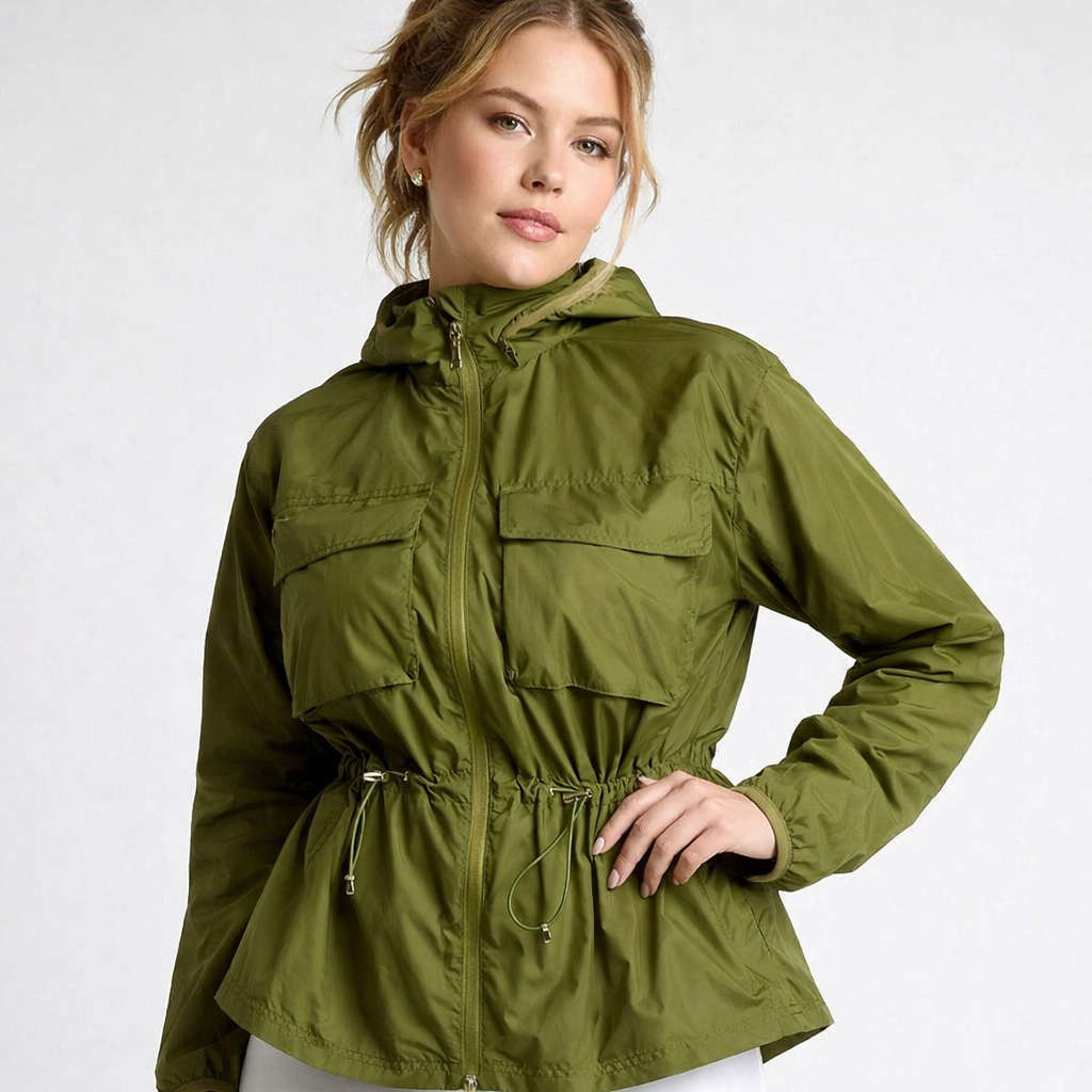 Riding jackets - rain coat in green color